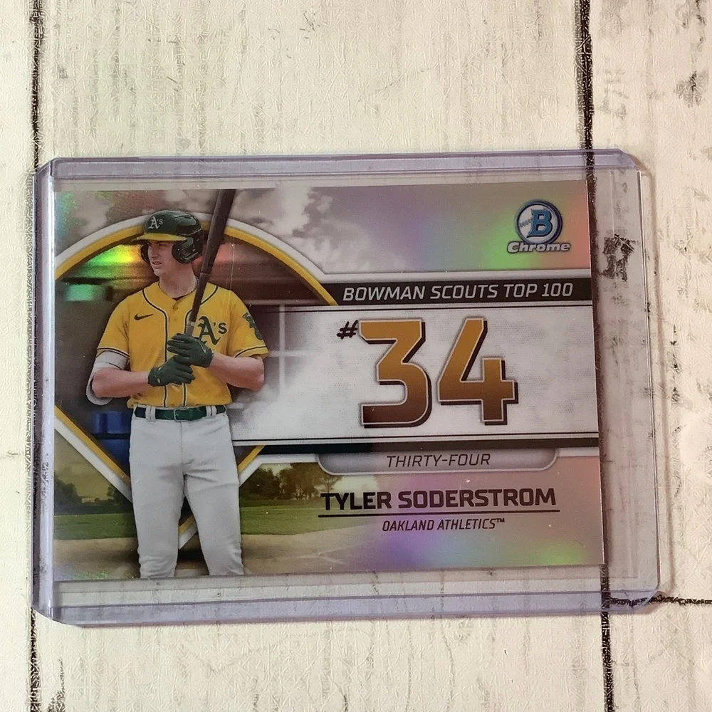 2023 Bowman - Bowman Scouts Top 100 #BTP-34 Tyler Soderstrom Oakland Athletics